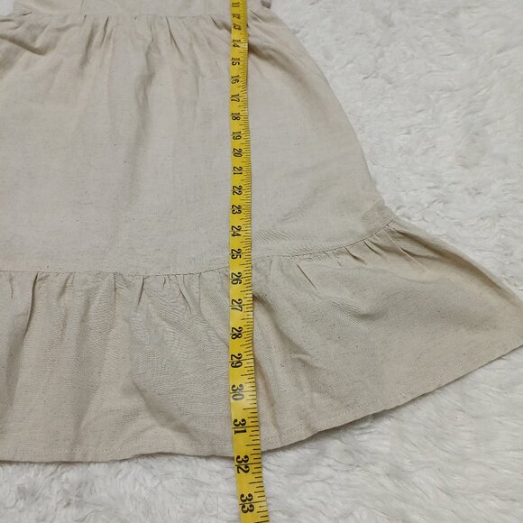 Sim and Sam Women's 100% Linen Cream Dress Size S - Picture 5 of 7